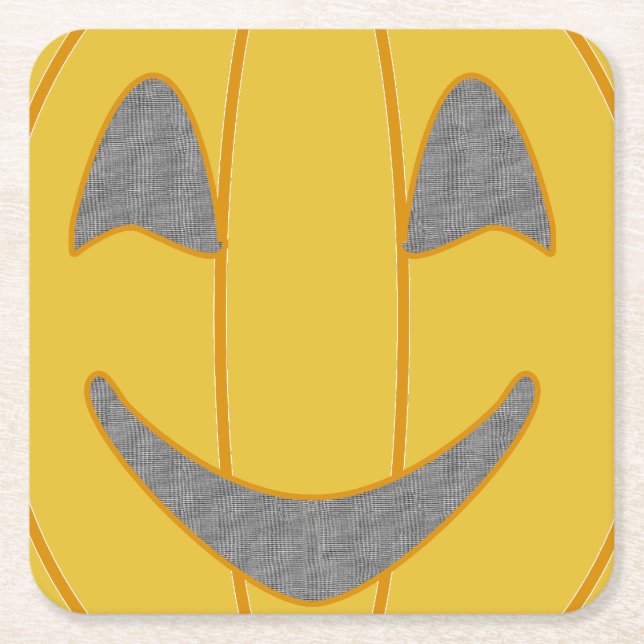 Posavasos Cuadrado De Papel Halloween (Anverso)