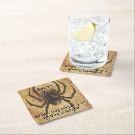 Posavasos Cuadrado De Papel HALLOWEEN Bash de araña de hormigón de columna 🕷️