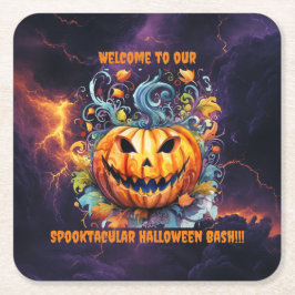 Posavasos Cuadrado De Papel Halloween Bash Spooktacular