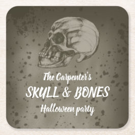 Posavasos Cuadrado De Papel Halloween de Skull & Bones