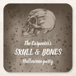 Posavasos Cuadrado De Papel Halloween de Skull & Bones