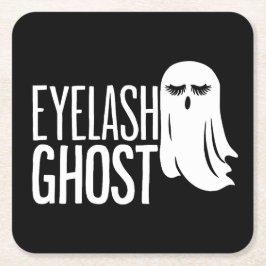 Posavasos Cuadrado De Papel Halloween Eyelash Ghost