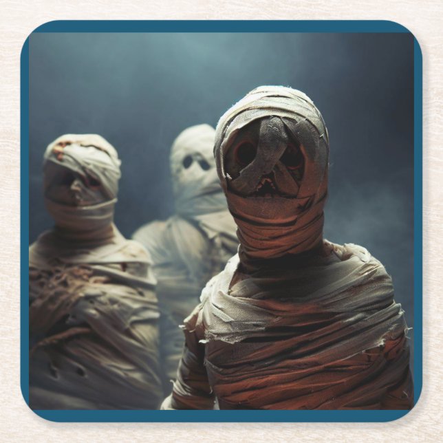 Posavasos Cuadrado De Papel Halloween - Mamis 2 (Anverso)