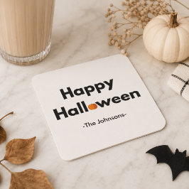 Posavasos Cuadrado De Papel Halloween minimalista moderno – Personalizado