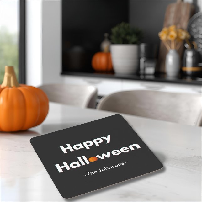 Posavasos Cuadrado De Papel Halloween Minimalista moderno - Personalizado (Subido por el creador)