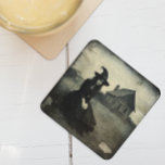 Posavasos Cuadrado De Papel Halloween Vintage Witch<br><div class="desc">Este diseño se puede personalizar eligiendo la opción Editar diseño. También puede transferir a otros artículos. Póngase en contacto conmigo en colorflowcreations@gmail.com o utilice la opción de chat en la parte superior de la página si desea tener este diseño en otro producto o necesita ayuda con este diseño. Ver más...</div>