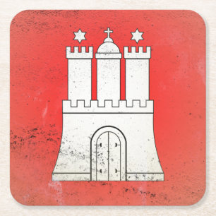 Posavasos Cuadrado De Papel Hamburgo