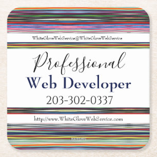 Posavasos Cuadrado De Papel HAMbyWG de montaña rusa promocional