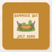 Hammock Day Beige Caramel Coaster Set