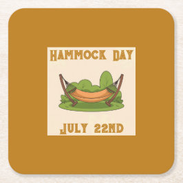 Posavasos Cuadrado De Papel Hammock Day Beige Caramel Coaster Set