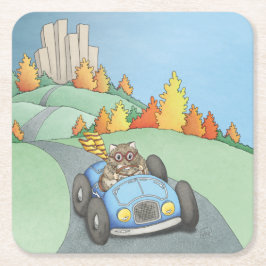 Posavasos Cuadrado De Papel Hámster Weekend Getaway Square Paper Coaster