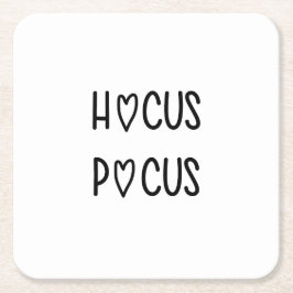 Posavasos Cuadrado De Papel Handwritten hocus pocus