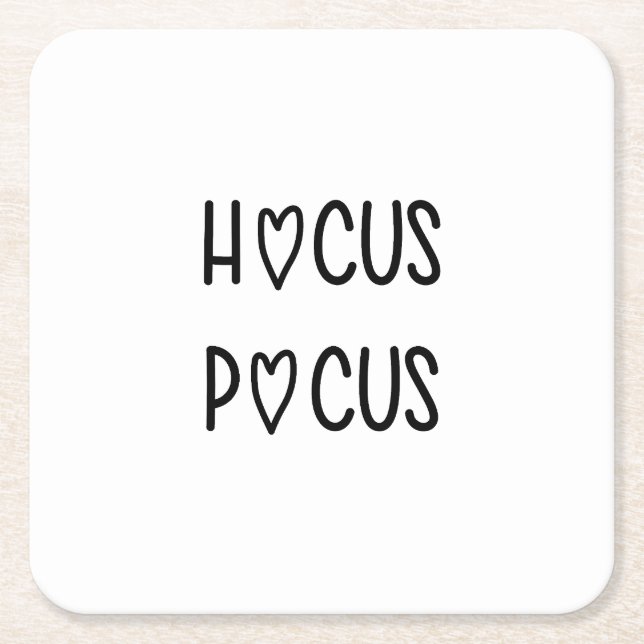 Posavasos Cuadrado De Papel Handwritten hocus pocus (Anverso)