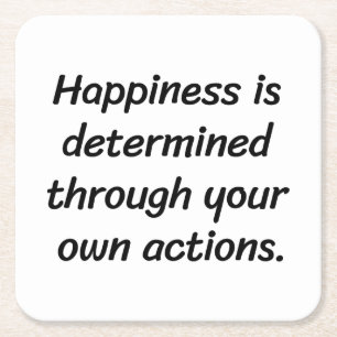 Posavasos Cuadrado De Papel Happiness Paper Coaster