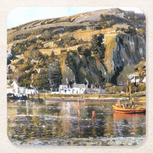 POSAVASOS CUADRADO DE PAPEL HARBOR BARMOUTH WALES
