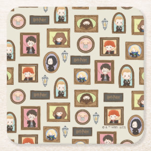 Posavasos Cuadrado De Papel HARRY POTTER™ Chibi Picture Frame Pattern