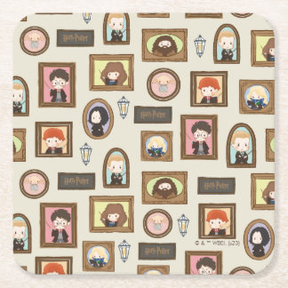 Posavasos Cuadrado De Papel HARRY POTTER™ Chibi Picture Frame Pattern