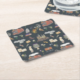 Posavasos Cuadrado De Papel HARRY POTTER™   Icons Pattern