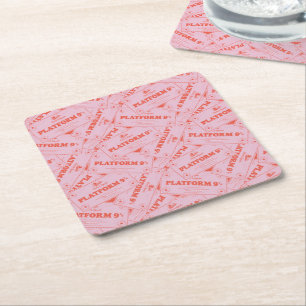 Posavasos Cuadrado De Papel HARRY POTTER™   Platforn 9 3/4 Entradas en tren