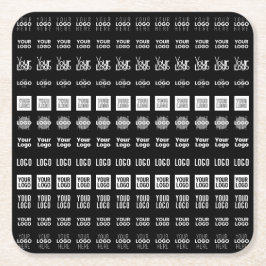 Posavasos Cuadrado De Papel Hasta 12 logotipos diferentes o imágenes subidas