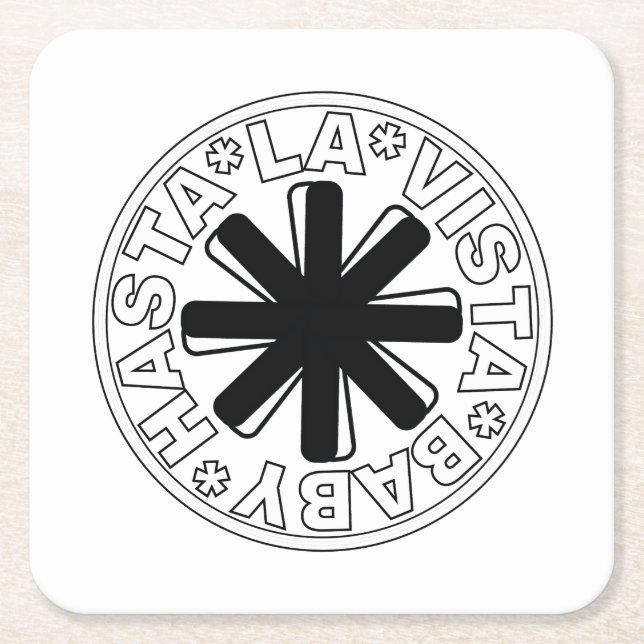 Posavasos Cuadrado De Papel Hasta la vista, baby! (Anverso)