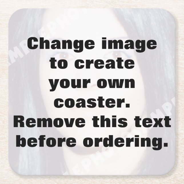 Posavasos Cuadrado De Papel Haz tu propia foto personalizada (Anverso)