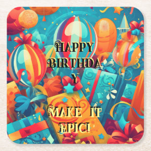 Posavasos Cuadrado De Papel ¡Hazlo épico!