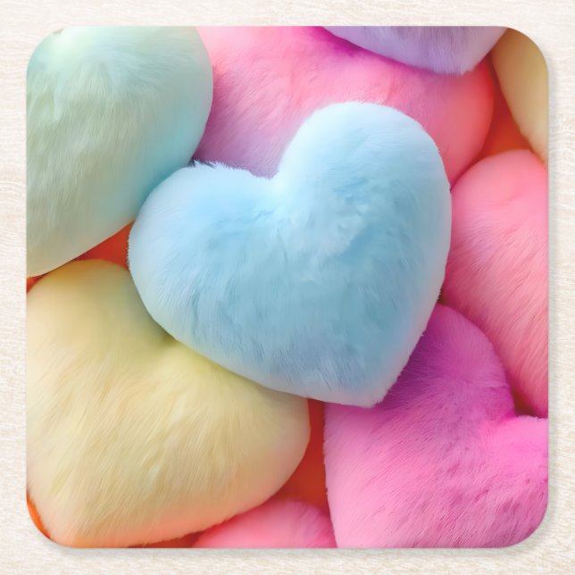 Posavasos Cuadrado De Papel Hearts Coaster (Anverso)