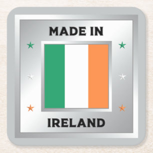 Posavasos Cuadrado De Papel Hecho en Irlanda
