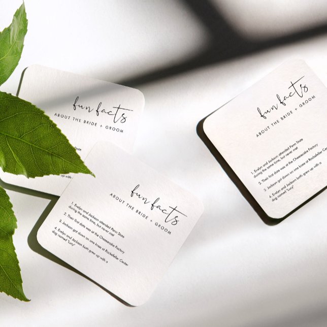 Posavasos Cuadrado De Papel Hechos divertidos sobre la novia y el novio de STE (Subido por el creador)