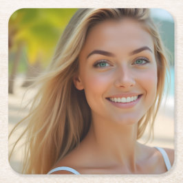 Posavasos Cuadrado De Papel Helena Chevalier: Serenidad en la costa