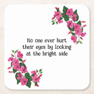 Posavasos Cuadrado De Papel Hermosa floral personalizada