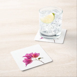 Posavasos Cuadrado De Papel Hermosa Kagoj Phool Flor de Papel Botánica Flora