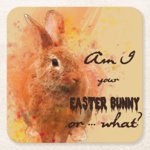 Posavasos Cuadrado De Papel Hermoso Bundy de Pascua