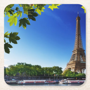 Posavasos Cuadrado De Papel Hermoso escenario de montaña rusa