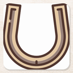 Posavasos Cuadrado De Papel herradura