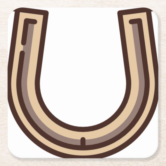 Posavasos Cuadrado De Papel herradura (Anverso)