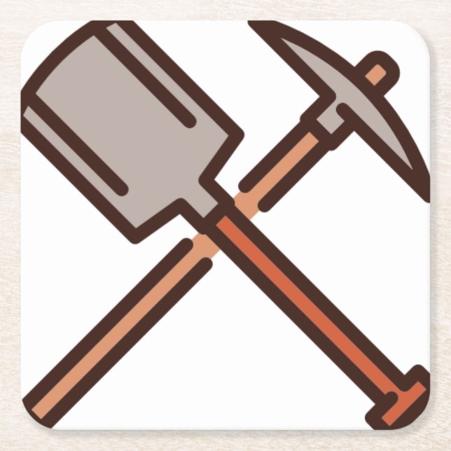 Posavasos Cuadrado De Papel herramientas (Anverso)