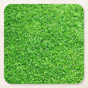 Posavasos Cuadrado De Papel Hierba verde