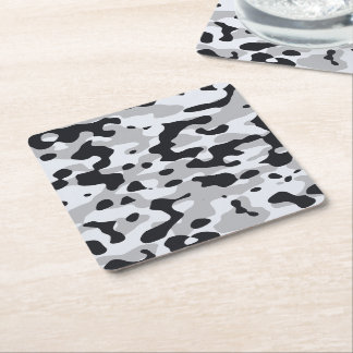 Posavasos Cuadrado De Papel High contrast urban camouflage