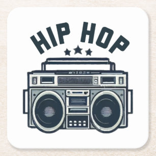 Posavasos Cuadrado De Papel Hip hop