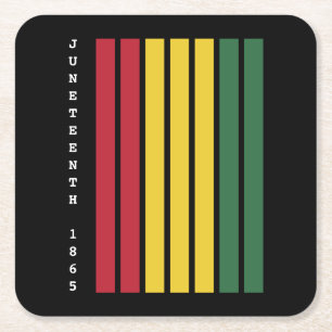 Posavasos Cuadrado De Papel Historia negra afroamericana 1865