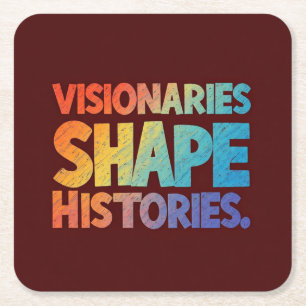 Posavasos Cuadrado De Papel Historias de formas de visionarios