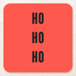 Posavasos Cuadrado De Papel Ho Ho Ho