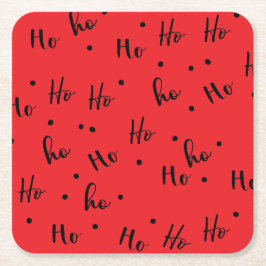 Posavasos Cuadrado De Papel Ho ho ho