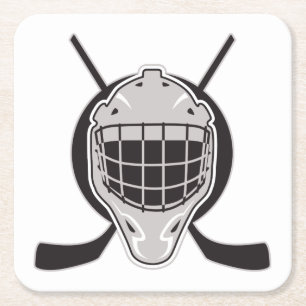 Posavasos Cuadrado De Papel Hockey