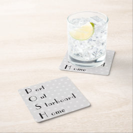 Posavasos Cuadrado De Papel Hogar de salida de puerto POSH