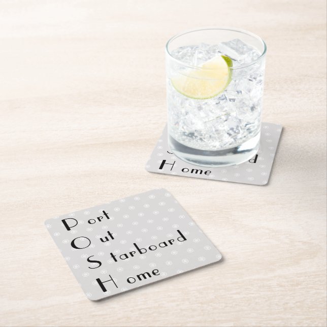 Posavasos Cuadrado De Papel Hogar de salida de puerto POSH (In situ)