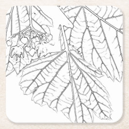 Posavasos Cuadrado De Papel Hojas de Basswood