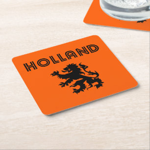 Posavasos Cuadrado De Papel Holanda Retro